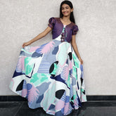 Long frock and Banaras over coat